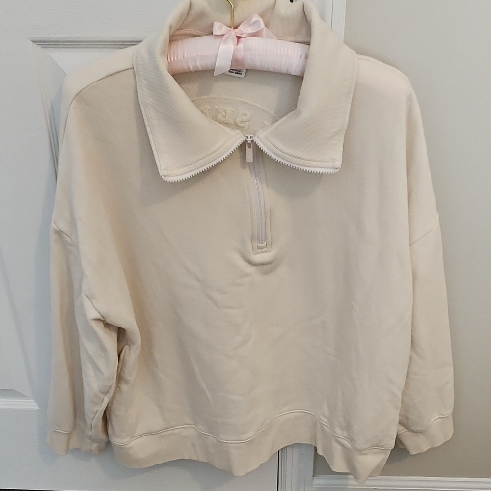 PINK Victoria's Secret Cream Zip-Up